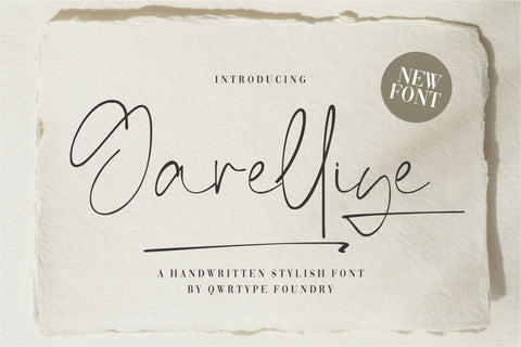 Garelliye Font Qwrtype Foundry 