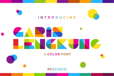 Garis Lengkung - Color Font Font PutraCetol Studio 