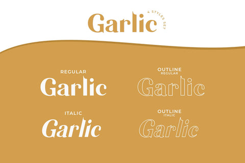 Garlic / elegant font Font Javapep 