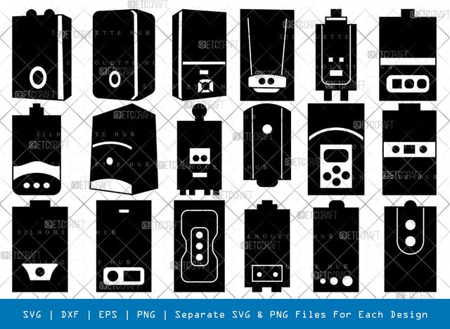 Gas Boiler Silhouette, Gas Boiler SVG, Gas Bottle Svg, Gas Pump Svg, Gas Boiler Bundle, SB00883 SVG ETC Craft 