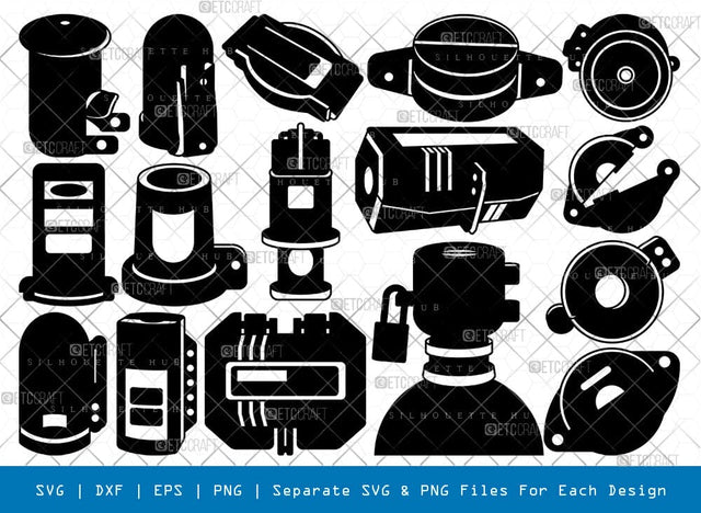 Gas Cylinder Lockout Cap Silhouette, Cylinder Lock SVG, Cylinder Gas Svg, Cylinder Safety Cap Svg, Gas Lock Cap Bundle, SB00824 SVG ETC Craft 