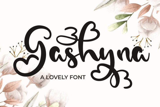 Gashyna Font Fallen Graphic Studio 