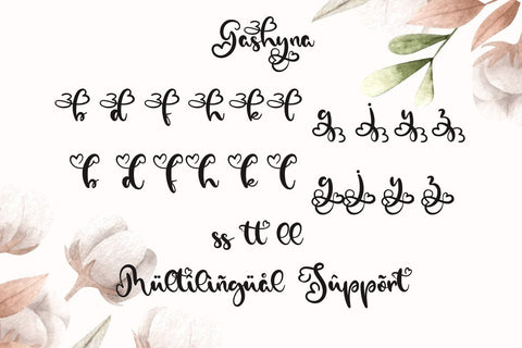 Gashyna Font Fallen Graphic Studio 
