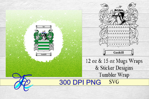 Gaskill Coat of Arms Bundle SVG Family Creations 