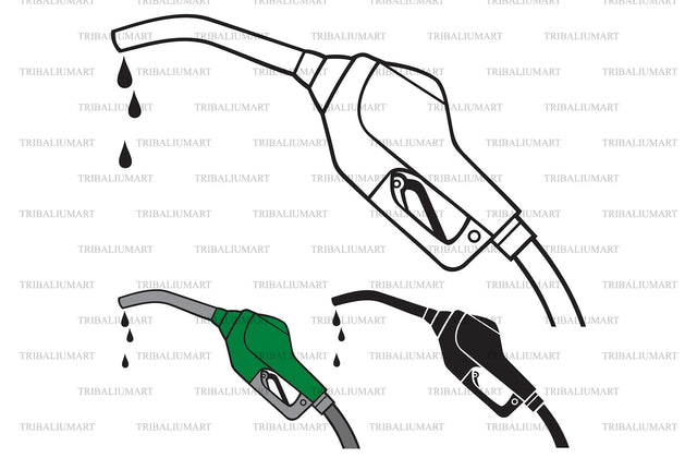 Gasoline pump gun SVG TribaliumArtSF 