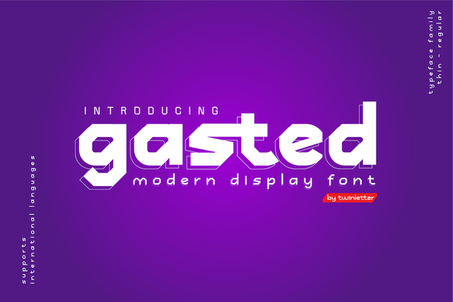 Gasted Font twinletter 