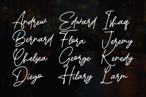 Gatheline Signature Font R. Studio 