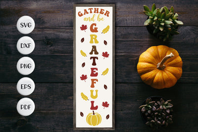 Gather and Be Grateful | Porch Sign SVG SVG CraftLabSVG 