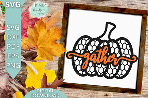 Gather Chicken wire Pumpkin SVG I Fall Pumpkin SVG SVG Trendy Designs Online 