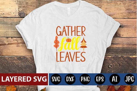 gather fall leaves SVG cute file SVG Blessedprint 