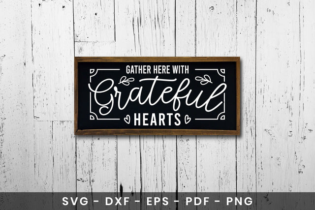 Gather Here with Grateful Hearts, Thanksgiving SVG SVG CraftLabSVG 