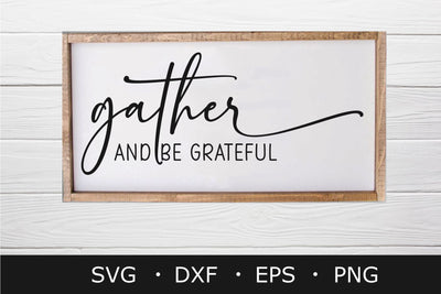 Gather SVG , Gather With Grateful Hearts SVG , svg cut files SVG Chamsae Studio 