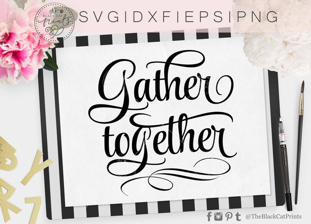 Gather together cut file SVG TheBlackCatPrints 