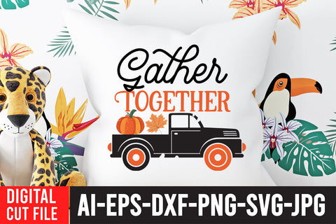 Gather Together SVG Cut File , Fall SVG Design SVG BlackCatsMedia 