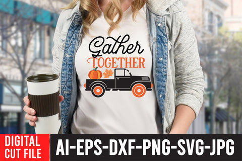 Gather Together SVG Cut File , Fall SVG Design SVG BlackCatsMedia 