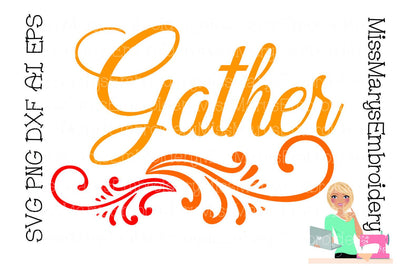 Gather with Swirls SVG MissMarysEmbroidery 