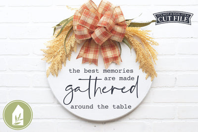 Gathered Around the Table SVG | Thanksgiving SVG | Family SVG SVG LilleJuniper 