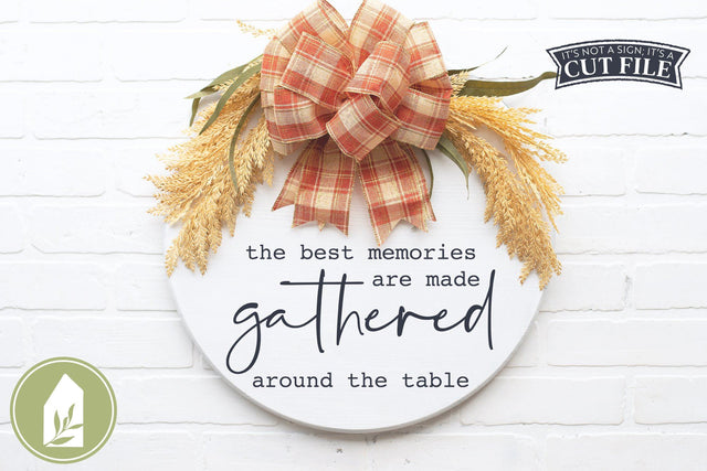 Gathered Around the Table SVG | Thanksgiving SVG | Family SVG SVG LilleJuniper 