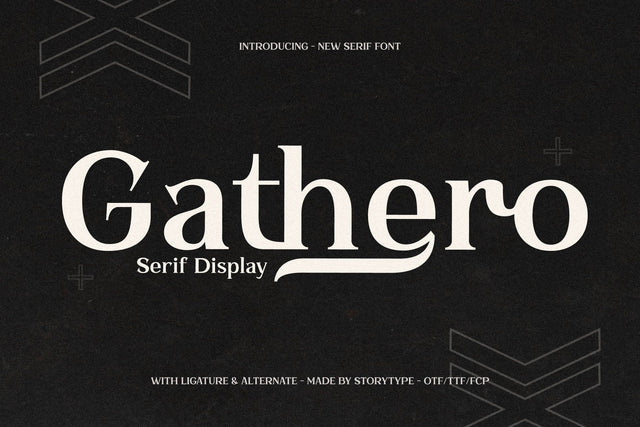 Gathero Typeface Font Storytype Studio 