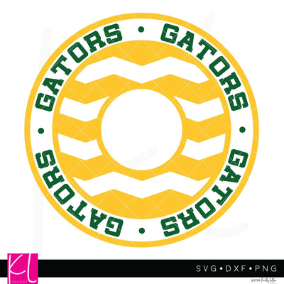 Gators Chevron Monogram Frame SVG Kelly Lollar Designs 