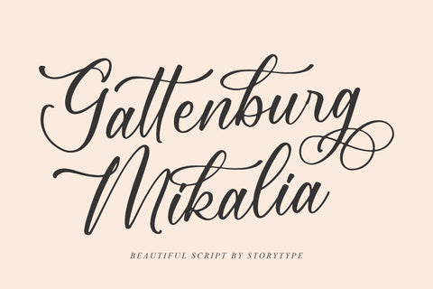 Gattenburg Mikalia Beautiful Script Font Storytype Studio 
