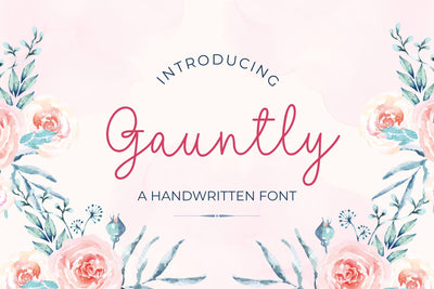 Gauntly - a Handwritten Font Font nhfonts 