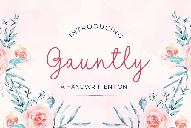 Gauntly - a Handwritten Font Font nhfonts 