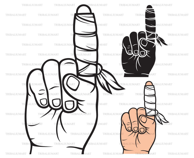 Gauze finger SVG TribaliumArtSF 