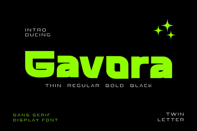 Gavora Font twinletter 