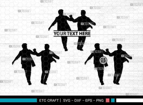 Gay Couple Monogram, Gay Couple Silhouette, Gay Couple SVG, Homosexual Svg, Couple Svg, Gay Svg, SB00363 SVG ETC Craft 