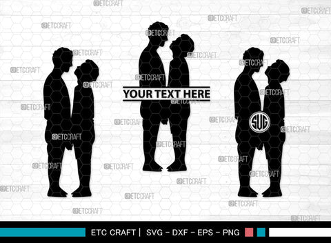 Gay Couple Monogram, Gay Couple Silhouette, Gay Couple SVG, Homosexual Svg, Couple Svg, Gay Svg, SB00363 SVG ETC Craft 