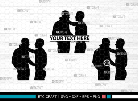 Gay Couple Monogram, Gay Couple Silhouette, Gay Couple SVG, Homosexual Svg, Couple Svg, Gay Svg, SB00363 SVG ETC Craft 