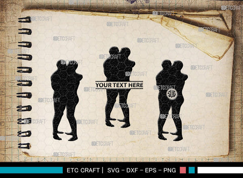 Gay Couple Monogram, Gay Couple Silhouette, Gay Couple SVG, Homosexual Svg, Couple Svg, Gay Svg, SB00363 SVG ETC Craft 