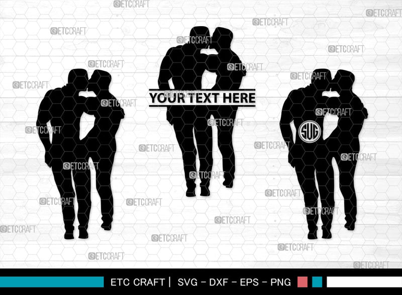 Gay Couple Monogram Gay Couple Silhouette Gay Couple Svg Homosexual