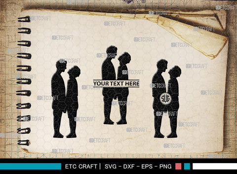 Gay Couple Monogram, Gay Couple Silhouette, Gay Couple SVG, Homosexual Svg, Couple Svg, Gay Svg, SB00363 SVG ETC Craft 