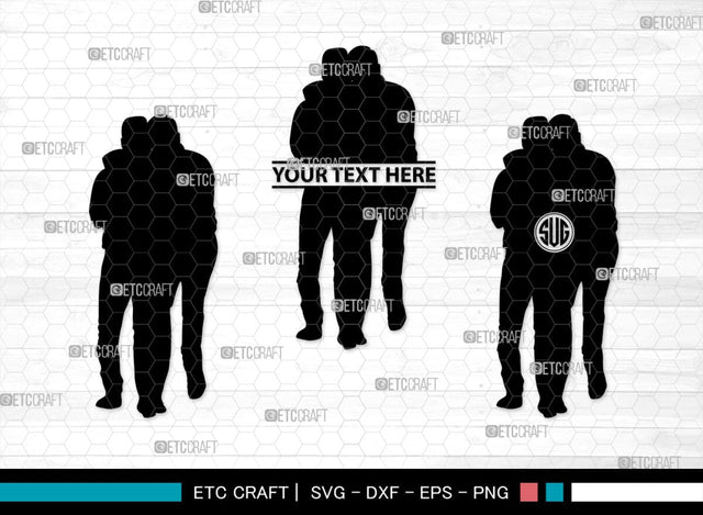 Gay Couple Monogram, Gay Couple Silhouette, Gay Couple SVG, Homosexual Svg, Couple Svg, Gay Svg, SB00363 SVG ETC Craft 