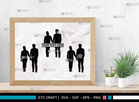 Gay Couple Monogram, Gay Couple Silhouette, Gay Couple SVG, Homosexual Svg, Couple Svg, Gay Svg, SB00363 SVG ETC Craft 