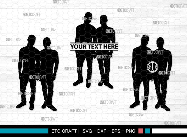 Gay Couple Monogram, Gay Couple Silhouette, Gay Couple SVG, Homosexual Svg, Couple Svg, Gay Svg, SB00363 SVG ETC Craft 