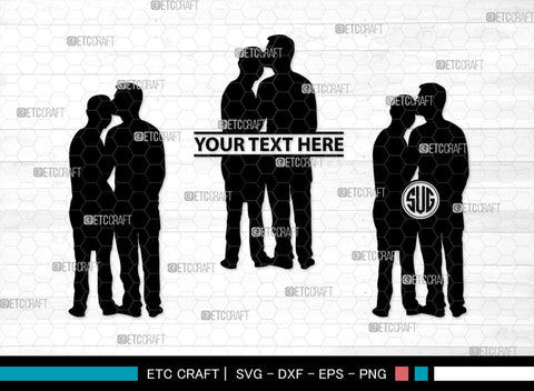 Gay Couple Monogram, Gay Couple Silhouette, Gay Couple SVG, Homosexual Svg, Couple Svg, Gay Svg, SB00363 SVG ETC Craft 