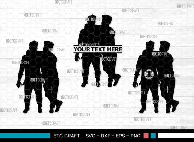 Gay Couple Monogram, Gay Couple Silhouette, Gay Couple SVG, Homosexual Svg, Couple Svg, Gay Svg, SB00363 SVG ETC Craft 
