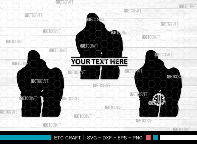 Gay Couple Monogram, Gay Couple Silhouette, Gay Couple SVG, Homosexual Svg, Couple Svg, Gay Svg, SB00363 SVG ETC Craft 