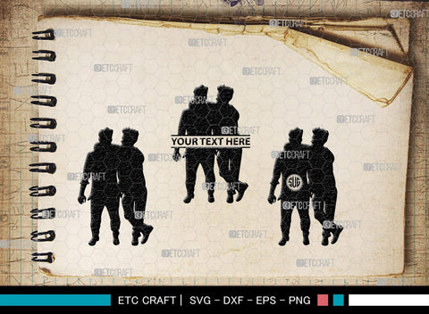 Gay Couple Monogram, Gay Couple Silhouette, Gay Couple SVG, Homosexual Svg, Couple Svg, Gay Svg, SB00363 SVG ETC Craft 