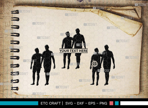 Gay Couple Monogram, Gay Couple Silhouette, Gay Couple SVG, Homosexual Svg, Couple Svg, Gay Svg, SB00363 SVG ETC Craft 