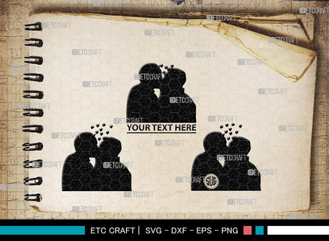 Gay Couple Monogram, Gay Couple Silhouette, Gay Couple SVG, Homosexual Svg, Couple Svg, Gay Svg, SB00363 SVG ETC Craft 