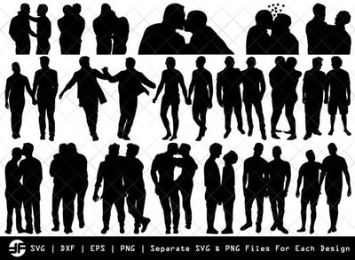 Gay Couple SVG | Silhouette Bundle | SVG Cut File SVG ETC Craft 