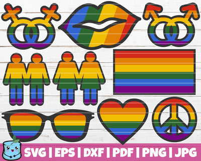 Gay Pride Elements SVG MintyMarshmallows 