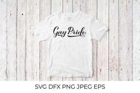 Gay Pride lettering. LGBTQ+ community slogan SVG LaBelezoka 