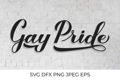 Gay Pride lettering. LGBTQ+ community slogan SVG LaBelezoka 