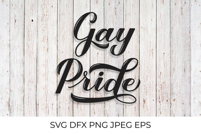 Gay Pride lettering. LGBTQ community slogan SVG LaBelezoka 