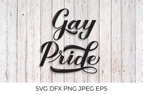 Gay Pride lettering. LGBTQ community slogan SVG LaBelezoka 